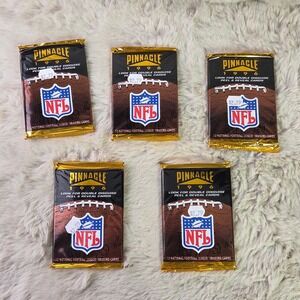 1996 Pinnacle NFL Football Lot of 5 Sealed Packs 10 Cards Double Disguise Vtg